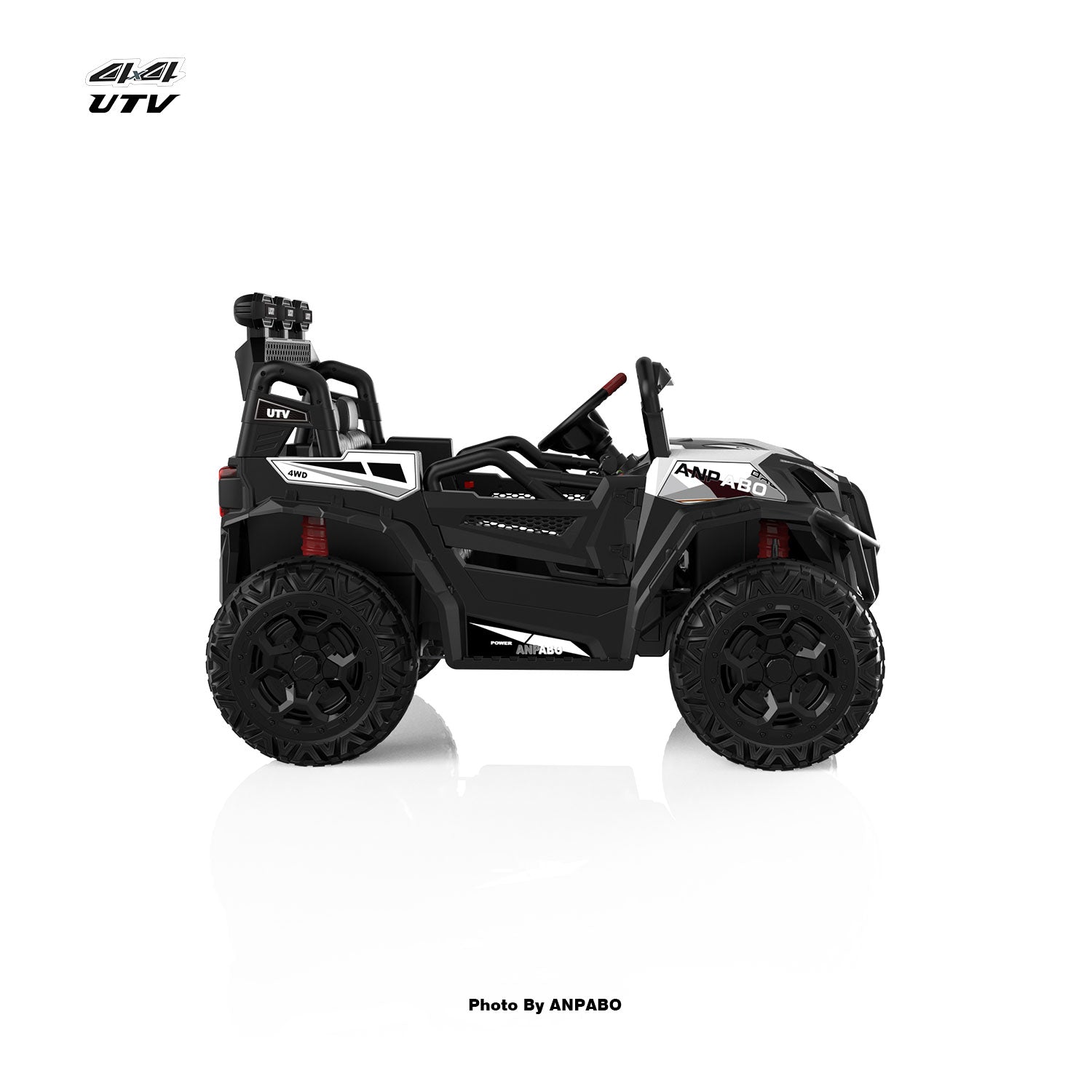 24V APBODirect Terrain Ride-On Buggy with Remote-Max-R 24V 4WD UTV -white