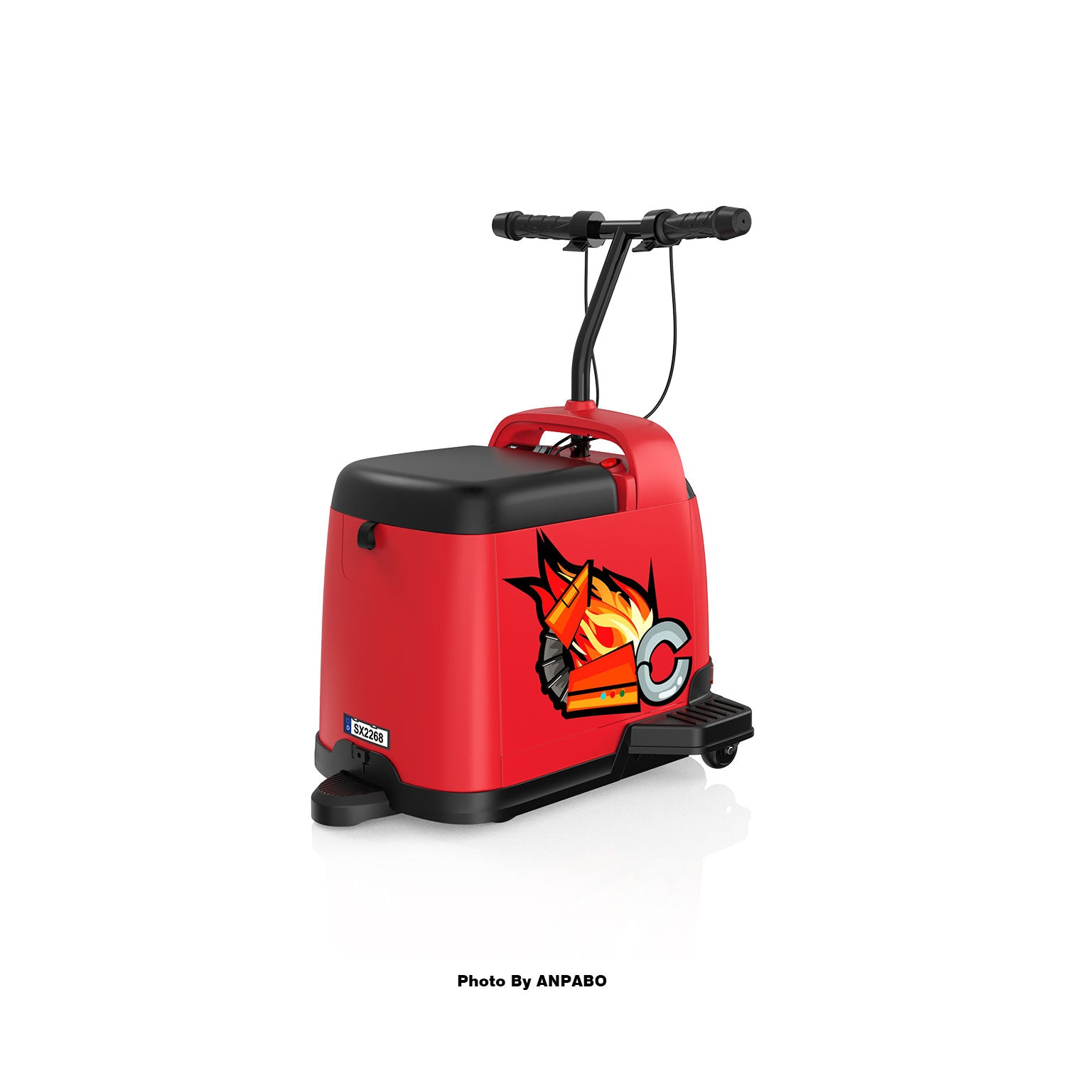 ANPABO 24V Kids Ride On Car with Lights & Music-red