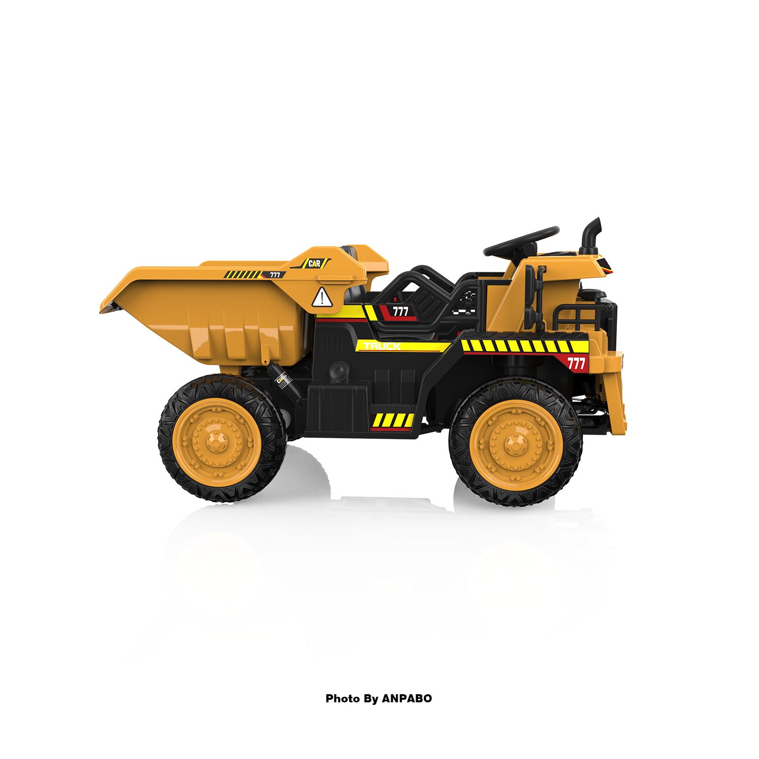 24V APBODirect Ride on Dump Truck for Kids with Remote Control-yellow