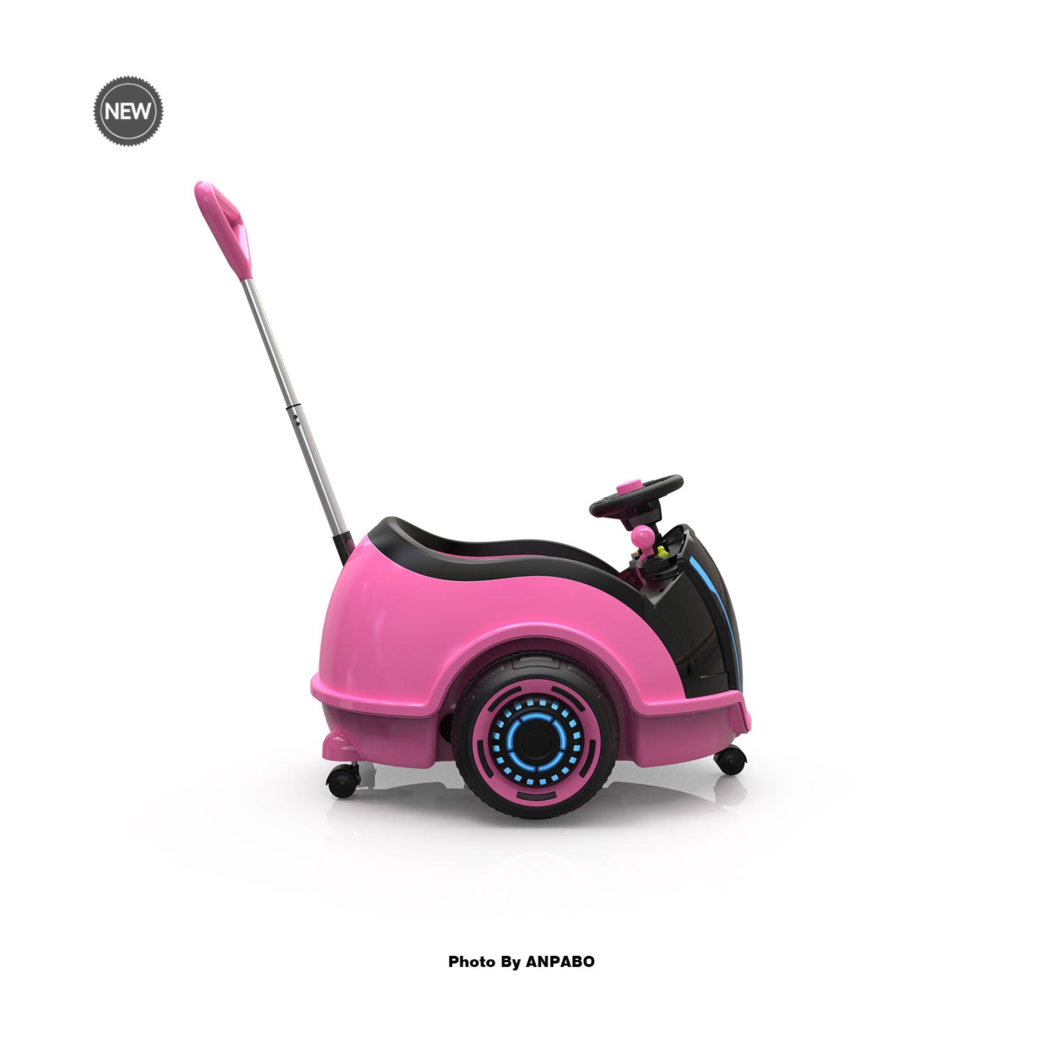 12V 3-In-1 Ride On Car Designed to Grow With Your Child-pink