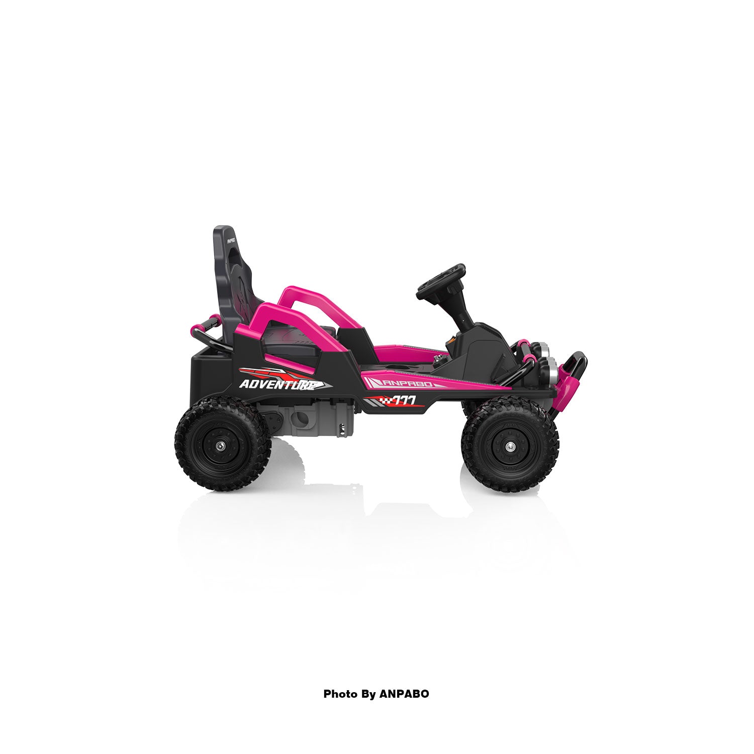 24V Off-Road Car with Throttle & Clutch Pedal for All-Terrain Fun-rose red