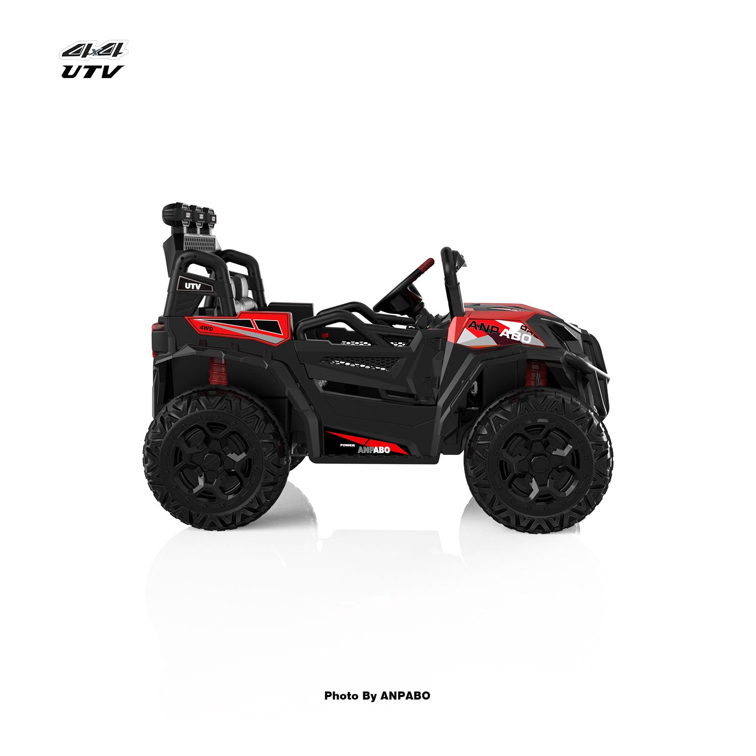 24V APBODirect Terrain Ride-On Buggy with Remote-Max-R 24V 4WD UTV -red