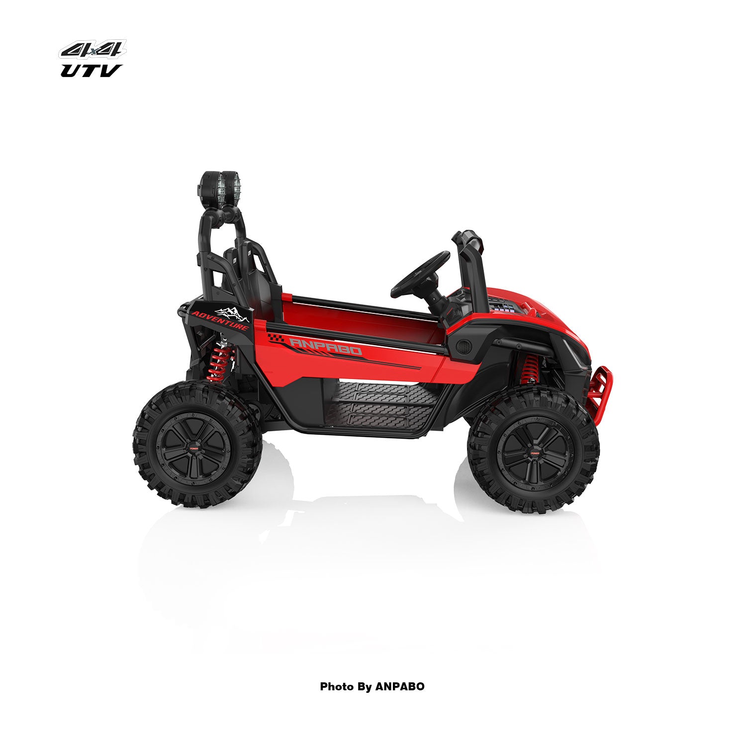 24V APBODirect Terrain Ride-On Buggy-UTV with Remote-red