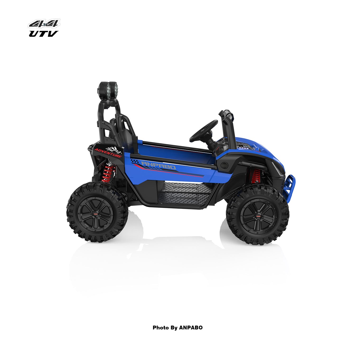 24V APBODirect Terrain Ride-On Buggy-UTV with Remote-blue