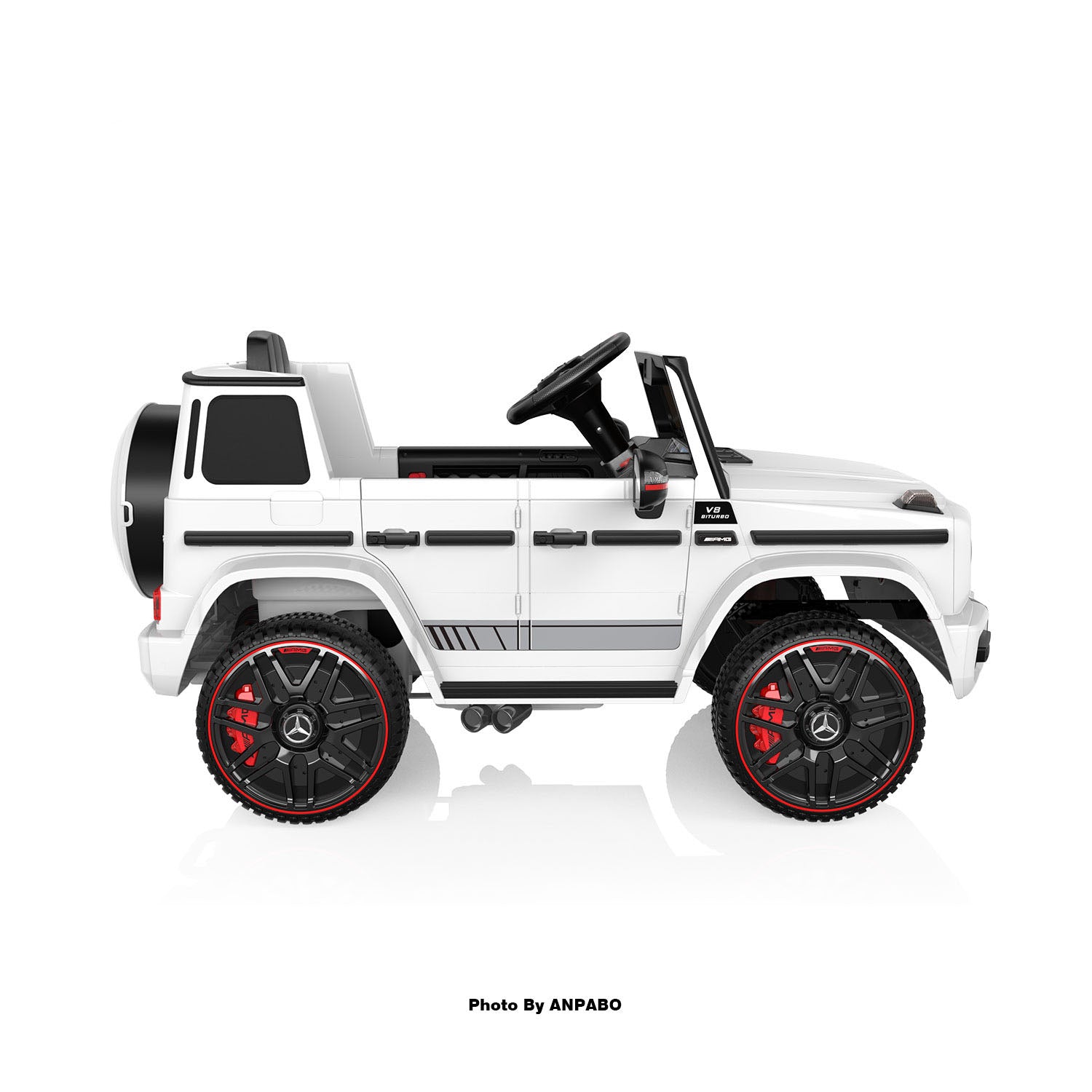 12V 2-Seater Mercedes-Benz G63 Kids Ride On Car/SUV with Remote Control-white