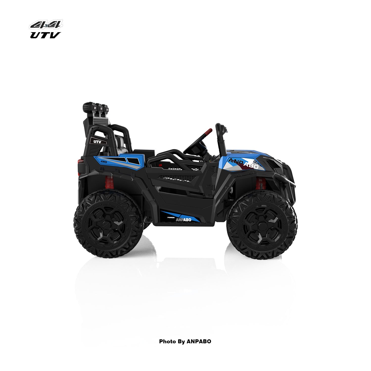 24V APBODirect Terrain Ride-On Buggy with Remote-Max-R 24V 4WD UTV -blue