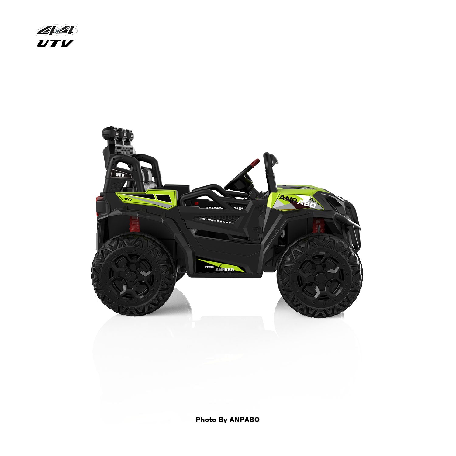 24V APBODirect Terrain Ride-On Buggy with Remote-Max-R 24V 4WD UTV -green