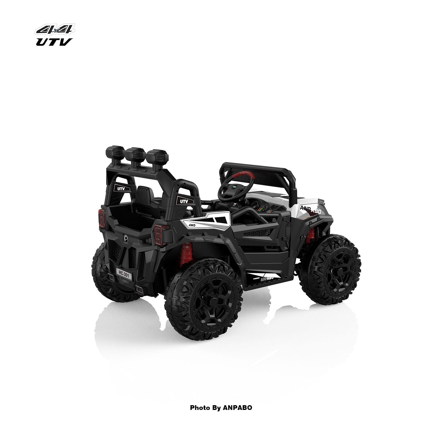 24V APBODirect Terrain Ride-On Buggy with Remote-Max-R 24V 4WD UTV -white