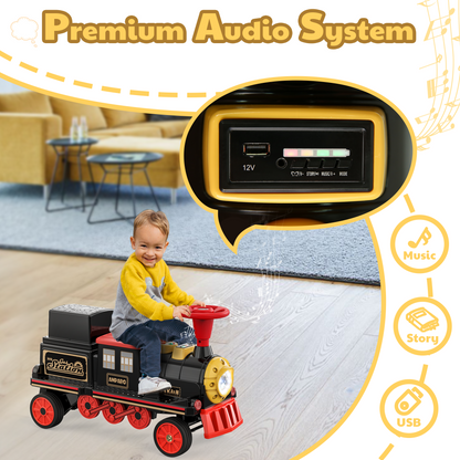 ANPABO 12V Train Two Seater Bluetooth