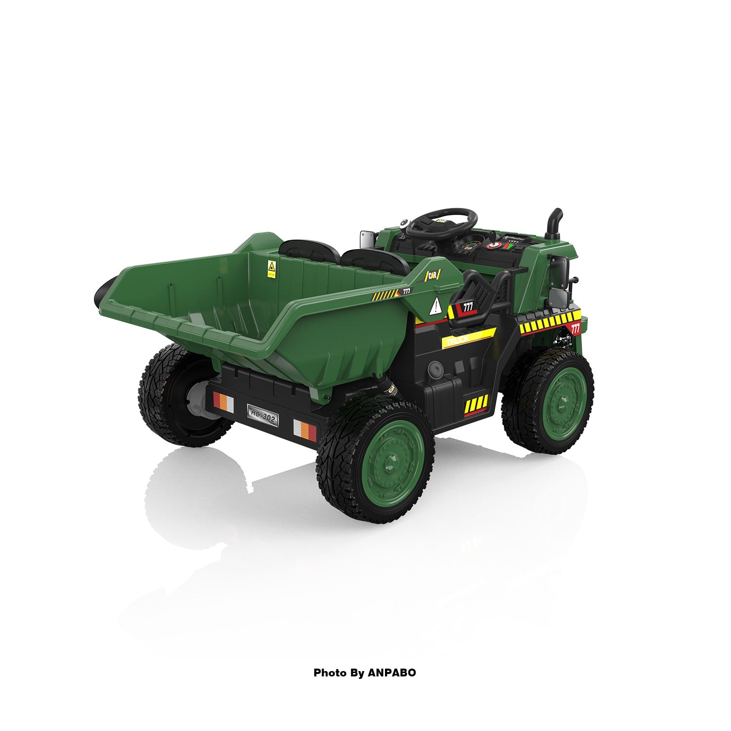 24V APBODirect Ride on Dump Truck for Kids with Remote Control-green