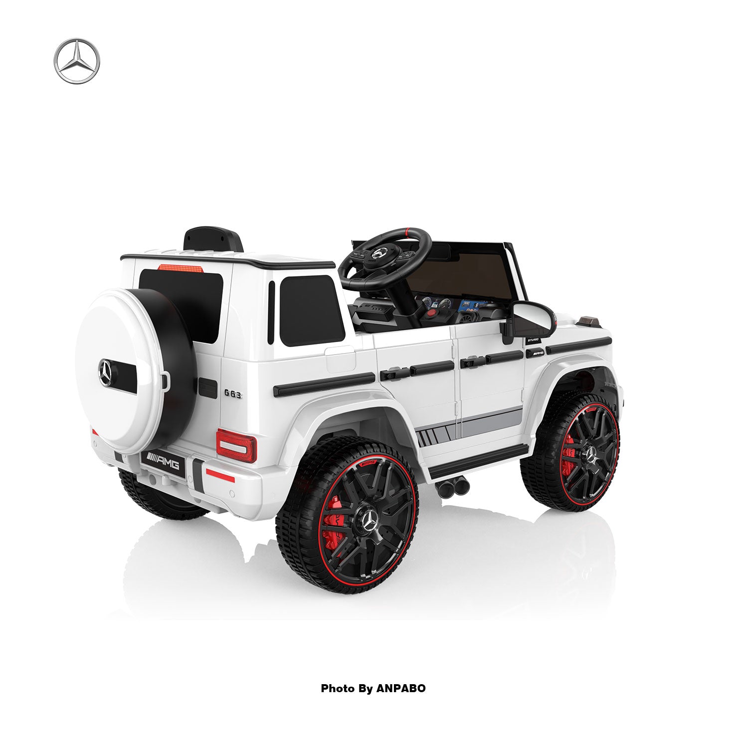 24V 2-Seater Mercedes-Benz G63 Kids Ride On Car/SUV with Remote Control-white