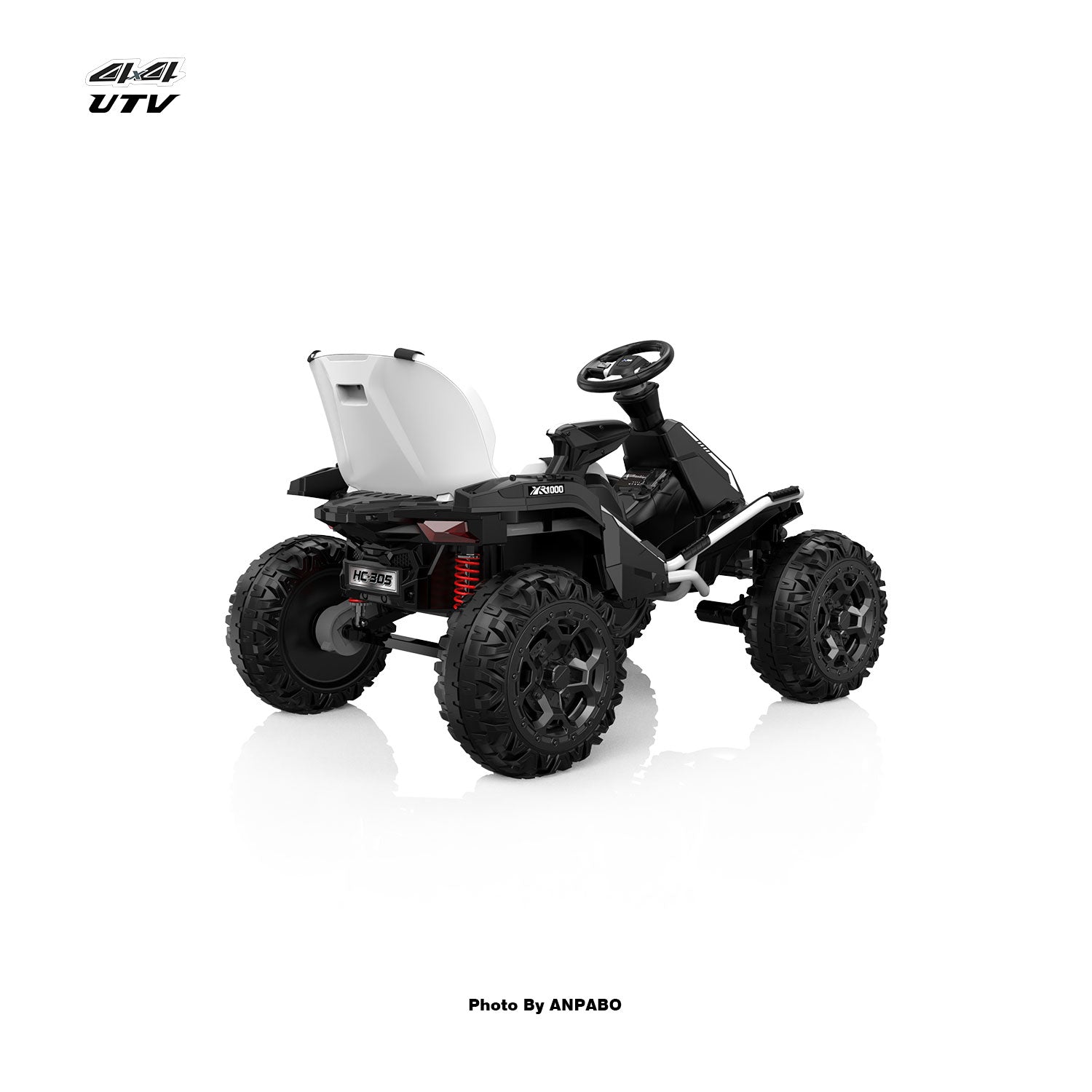 24V APBODirect Terrain Ride-On Buggy with Remote-white