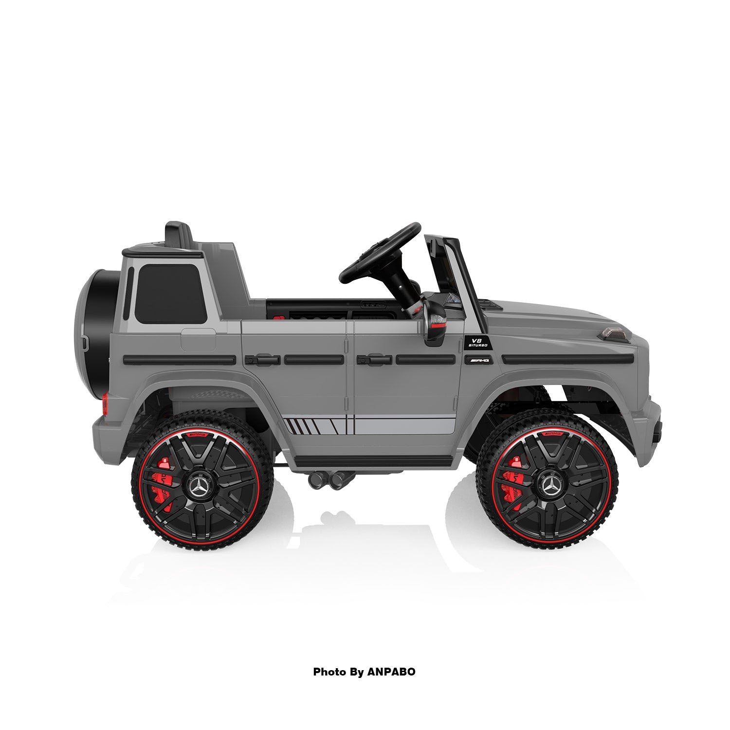 12V 2-Seater Mercedes-Benz G63 Kids Ride On Car/SUV with Remote Control-gray