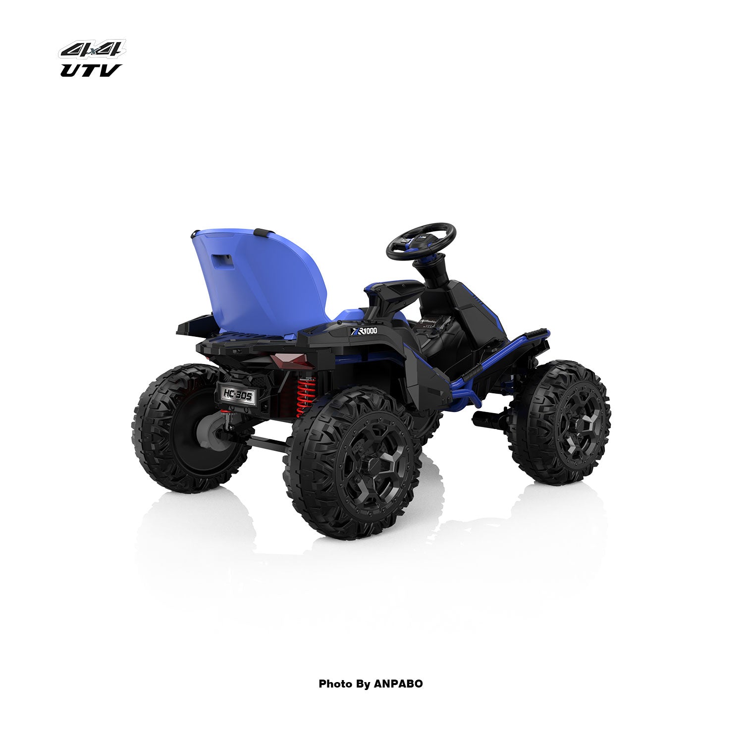 24V APBODirect Terrain Ride-On Buggy with Remote-blue