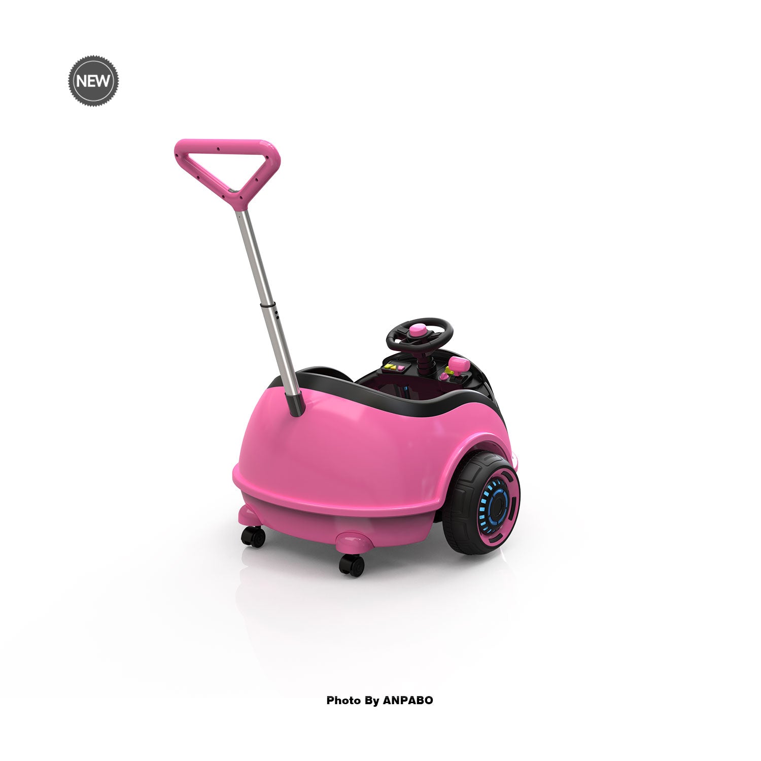 12V 3-In-1 Ride On Car Designed to Grow With Your Child-LED-pink