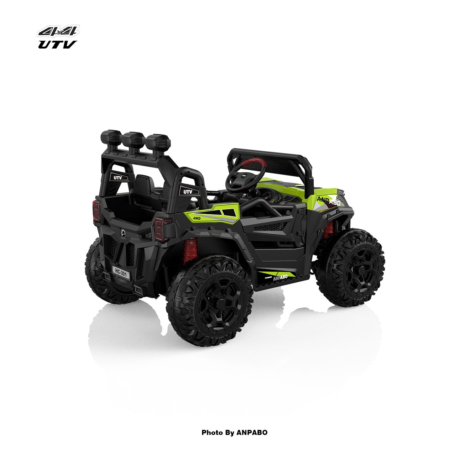 24V APBODirect Terrain Ride-On Buggy with Remote-Max-R 24V 4WD UTV -green