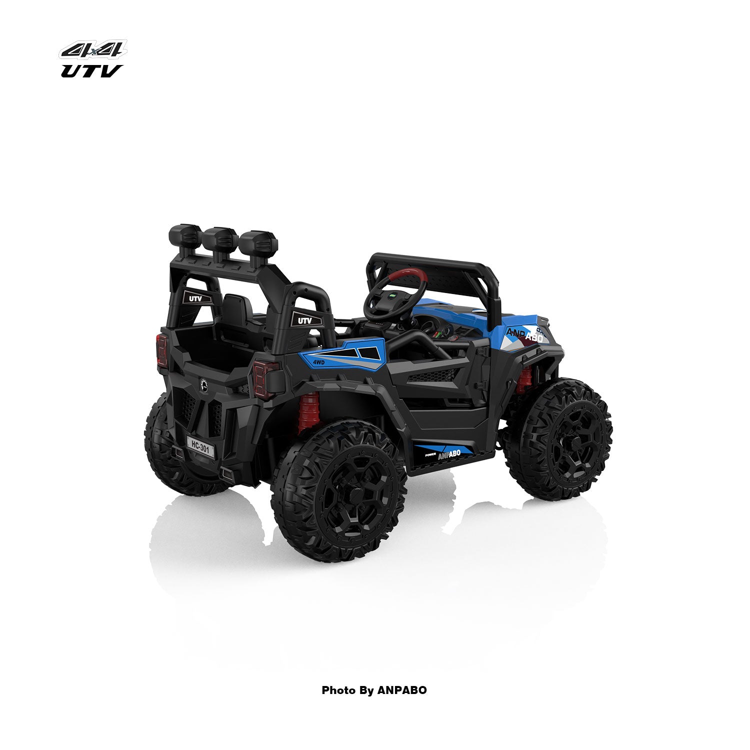 24V APBODirect Terrain Ride-On Buggy with Remote-Max-R 24V 4WD UTV -blue