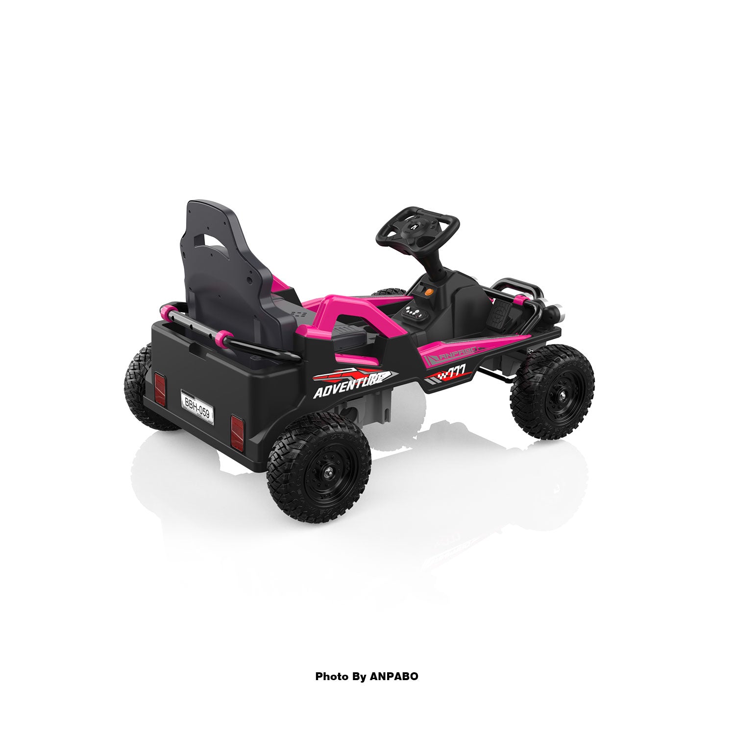24V Off-Road Car with Throttle & Clutch Pedal for All-Terrain Fun-rose red