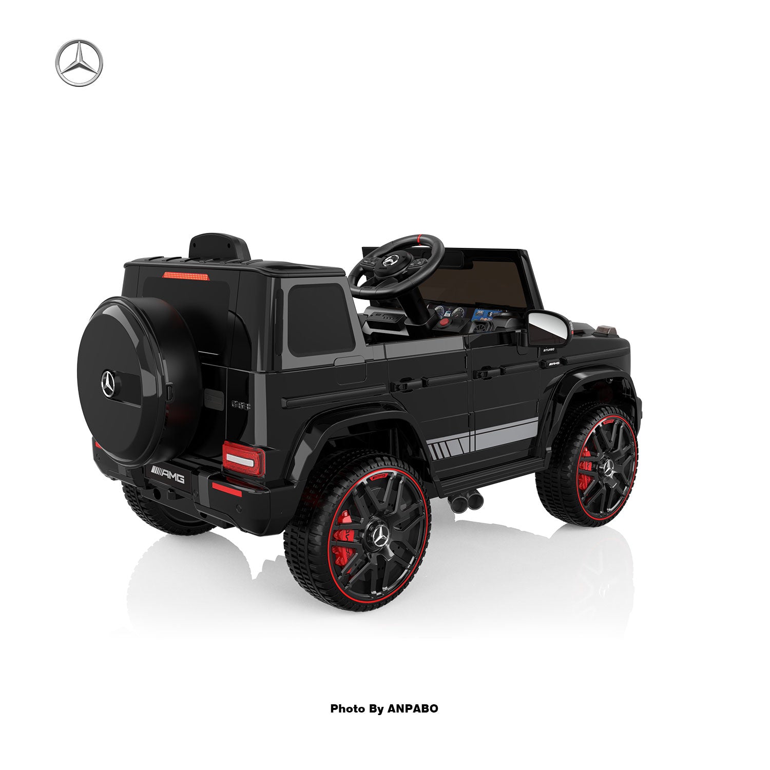 12V 2-Seater Mercedes-Benz G63 Kids Ride On Car/SUV with Remote Control-black
