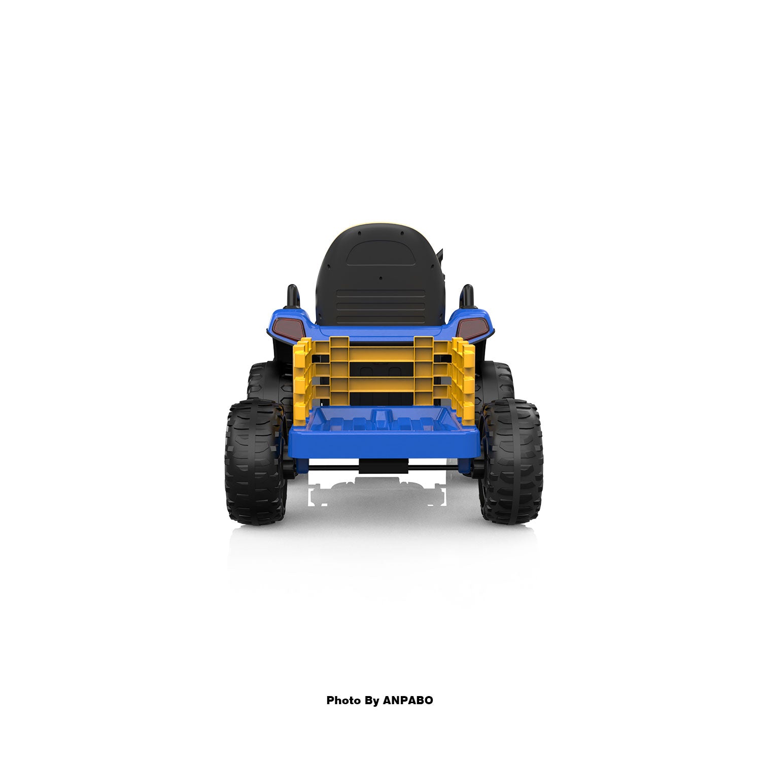 ANPABO 24V Kids Ride-On Tractor with Trailer-blue
