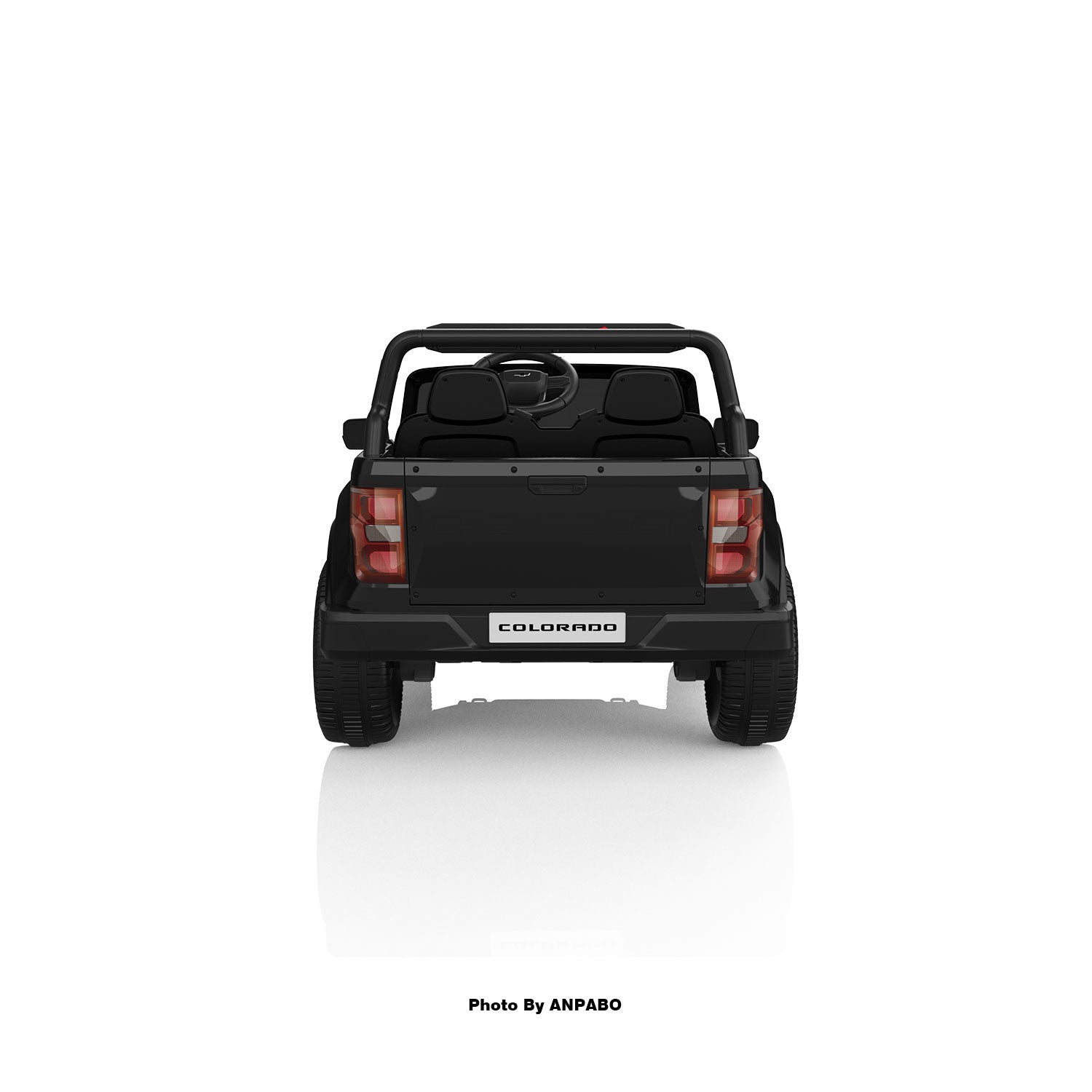 24V Licensed Chevrolet Colorado 2-Seater Kids Ride On Truck-black