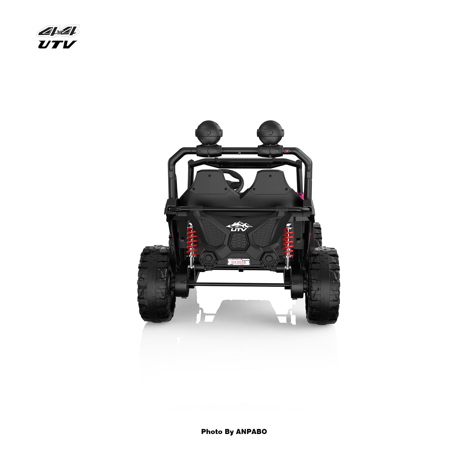 24V APBODirect Terrain Ride-On Buggy-UTV with Remote-red