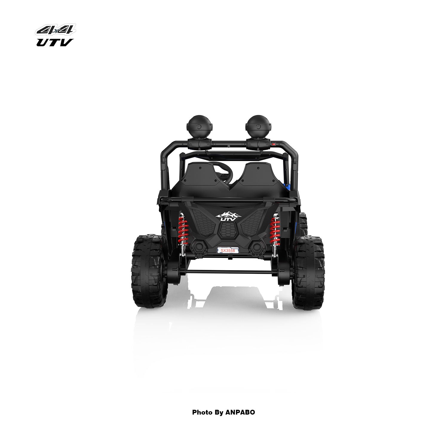 24V APBODirect Terrain Ride-On Buggy-UTV with Remote-blue