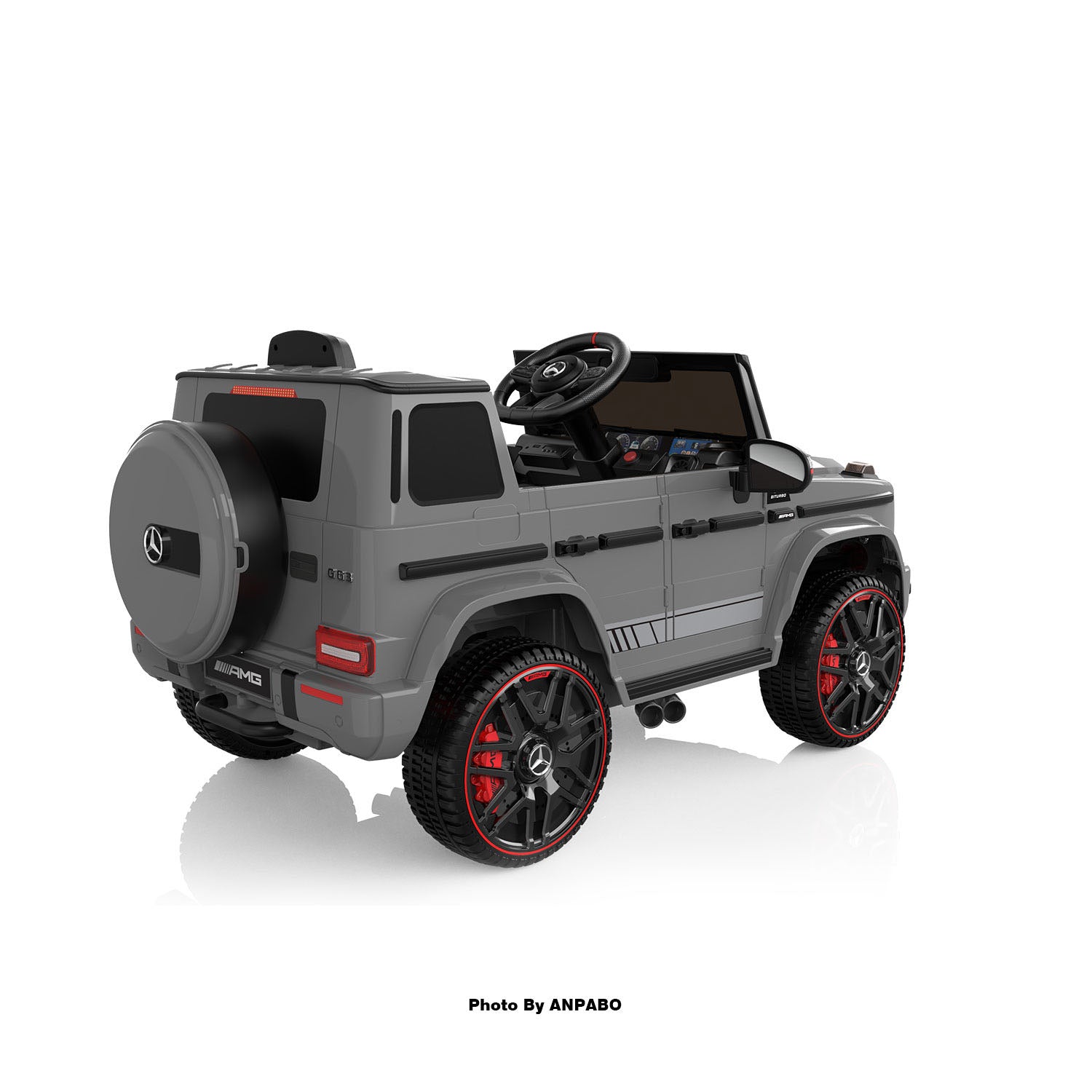 12V 2-Seater Mercedes-Benz G63 Kids Ride On Car/SUV with Remote Control-gray