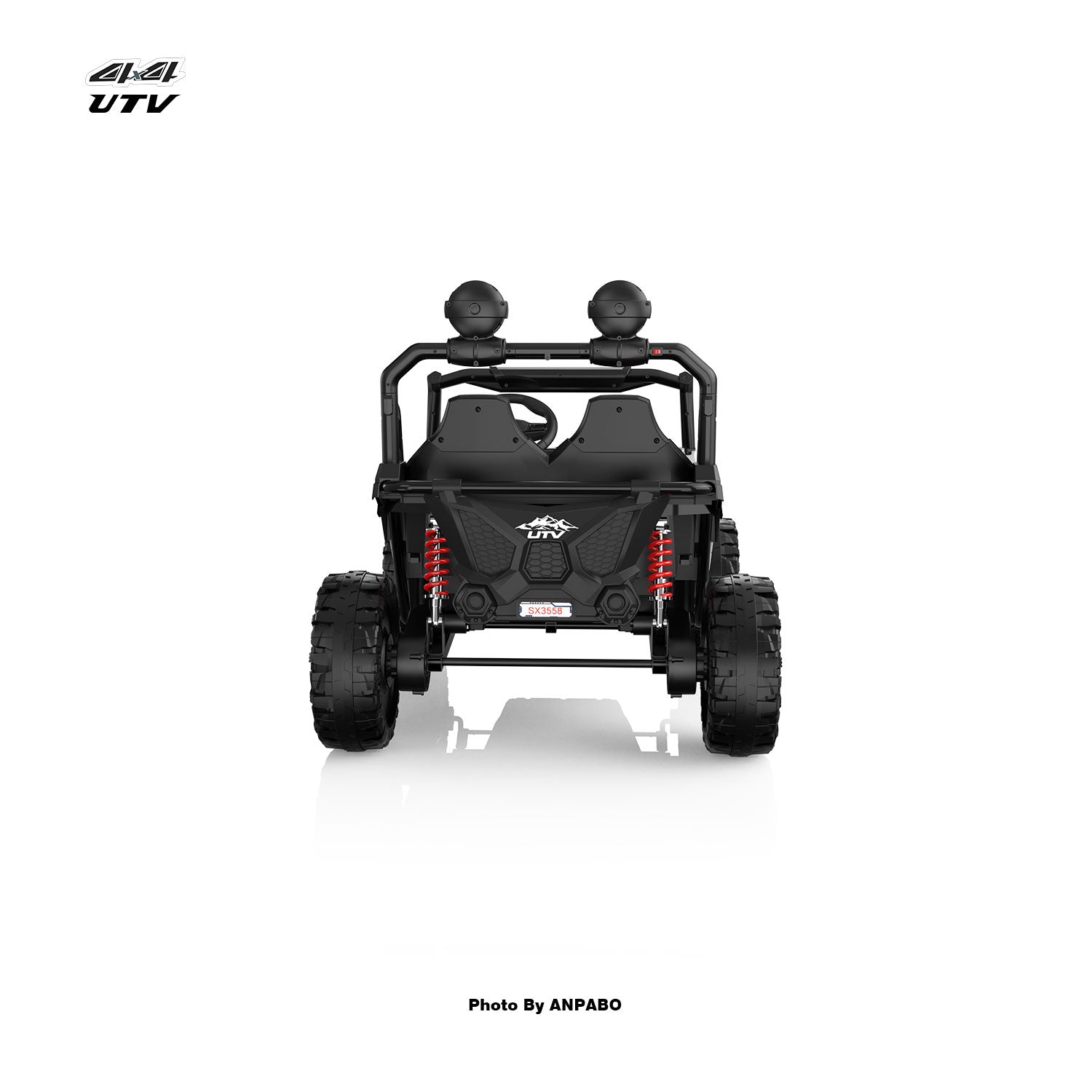 24V APBODirect Terrain Ride-On Buggy-UTV with Remote-WHITE