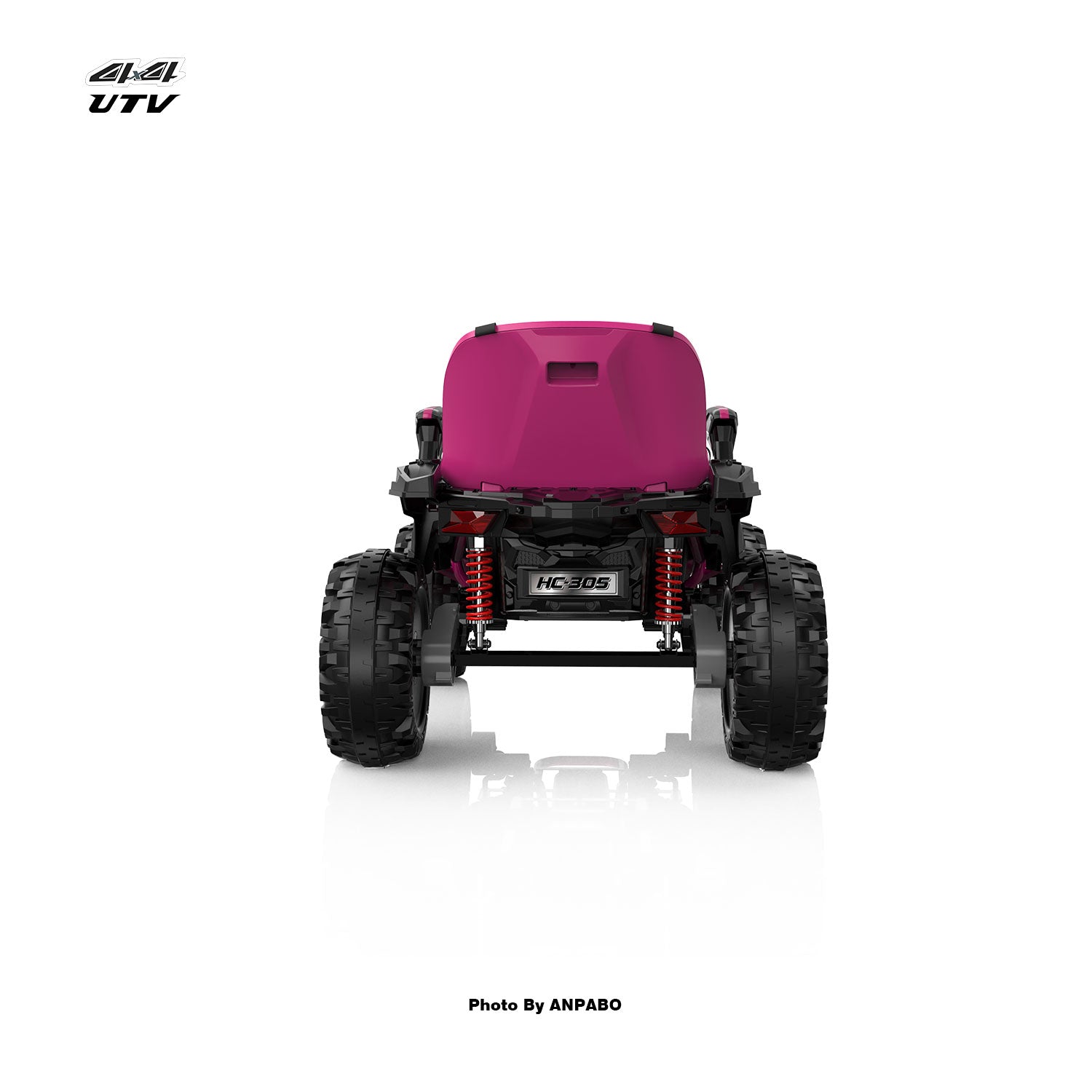 24V APBODirect Terrain Ride-On Buggy with Remote-rose red