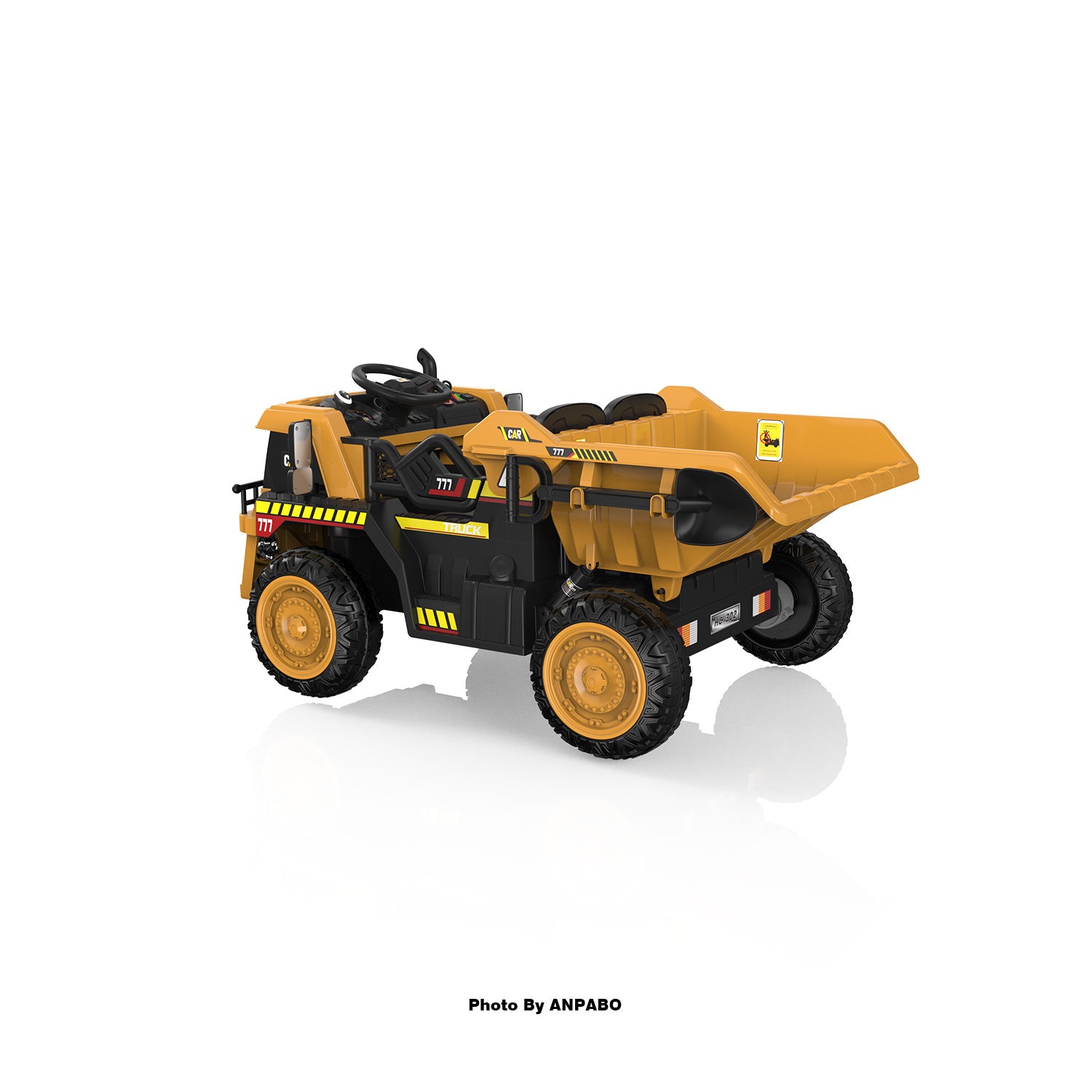 24V APBODirect Ride on Dump Truck for Kids with Remote Control-yellow