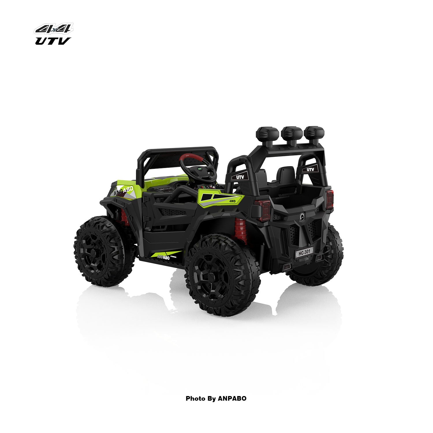 24V APBODirect Terrain Ride-On Buggy with Remote-Max-R 24V 4WD UTV -green