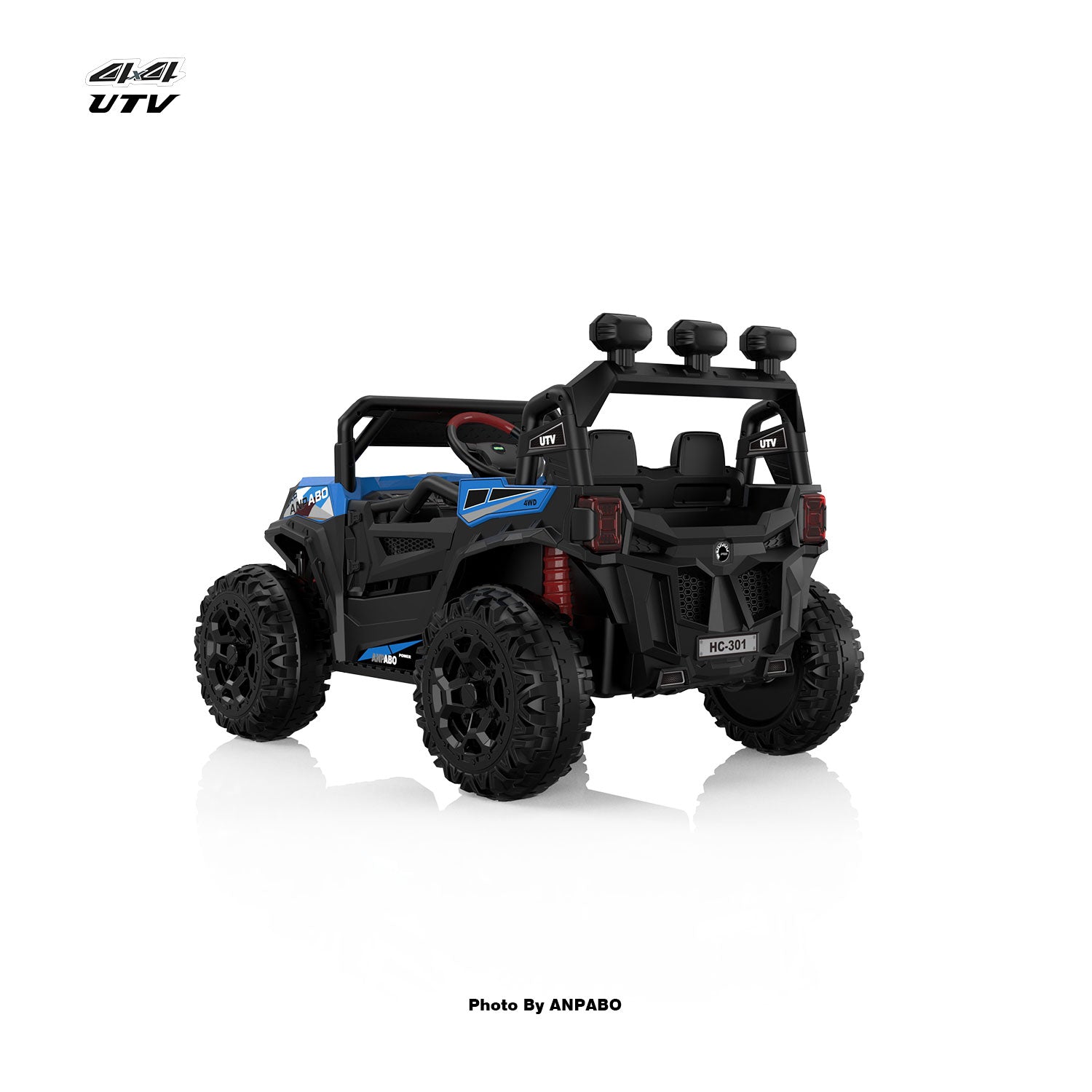 24V APBODirect Terrain Ride-On Buggy with Remote-Max-R 24V 4WD UTV -blue