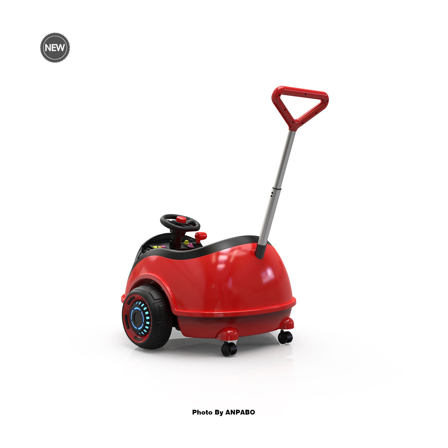 12V 3-In-1 Ride On Car Designed to Grow With Your Child-red