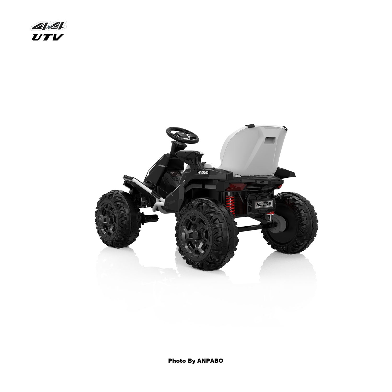 24V APBODirect Terrain Ride-On Buggy with Remote-white