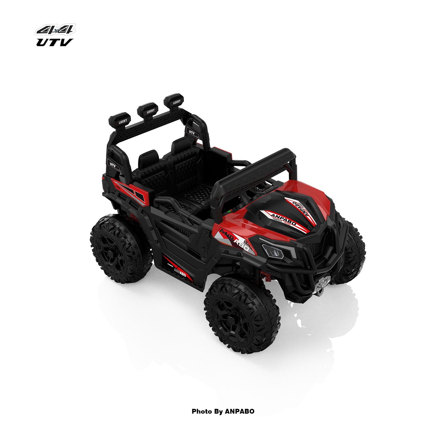 24V APBODirect Terrain Ride-On Buggy with Remote-Max-R 24V 4WD UTV -red