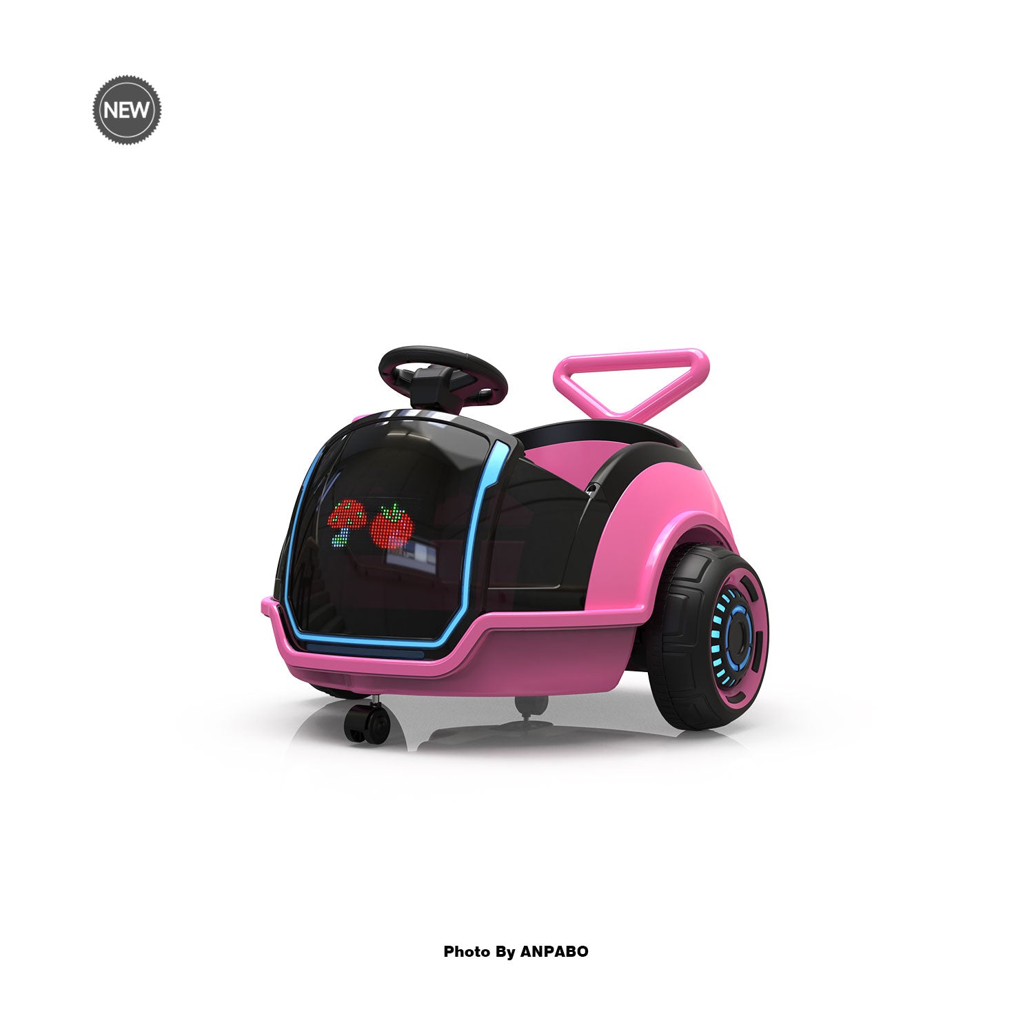 12V 3-In-1 Ride On Car Designed to Grow With Your Child-LED-pink