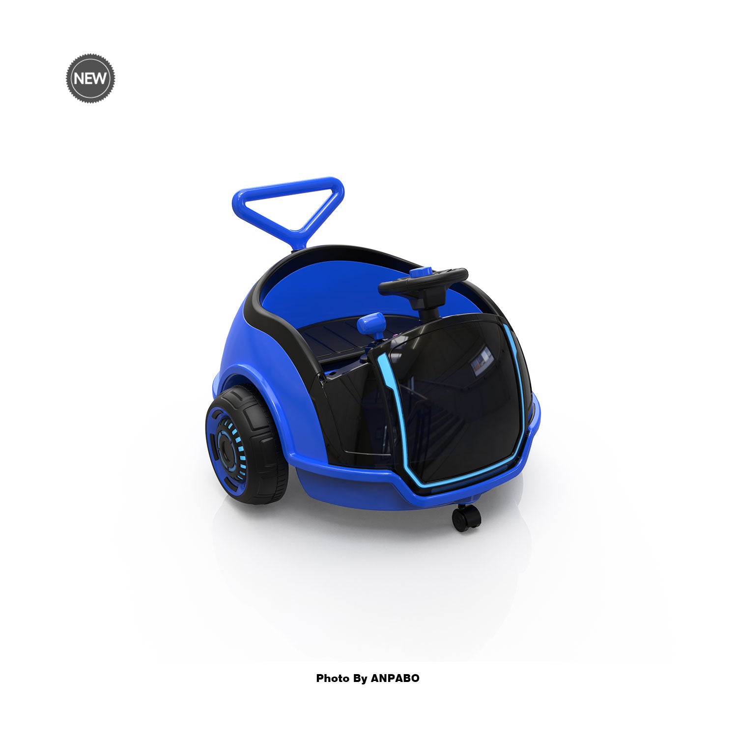 12V 3-In-1 Ride On Car Designed to Grow With Your Child-blue