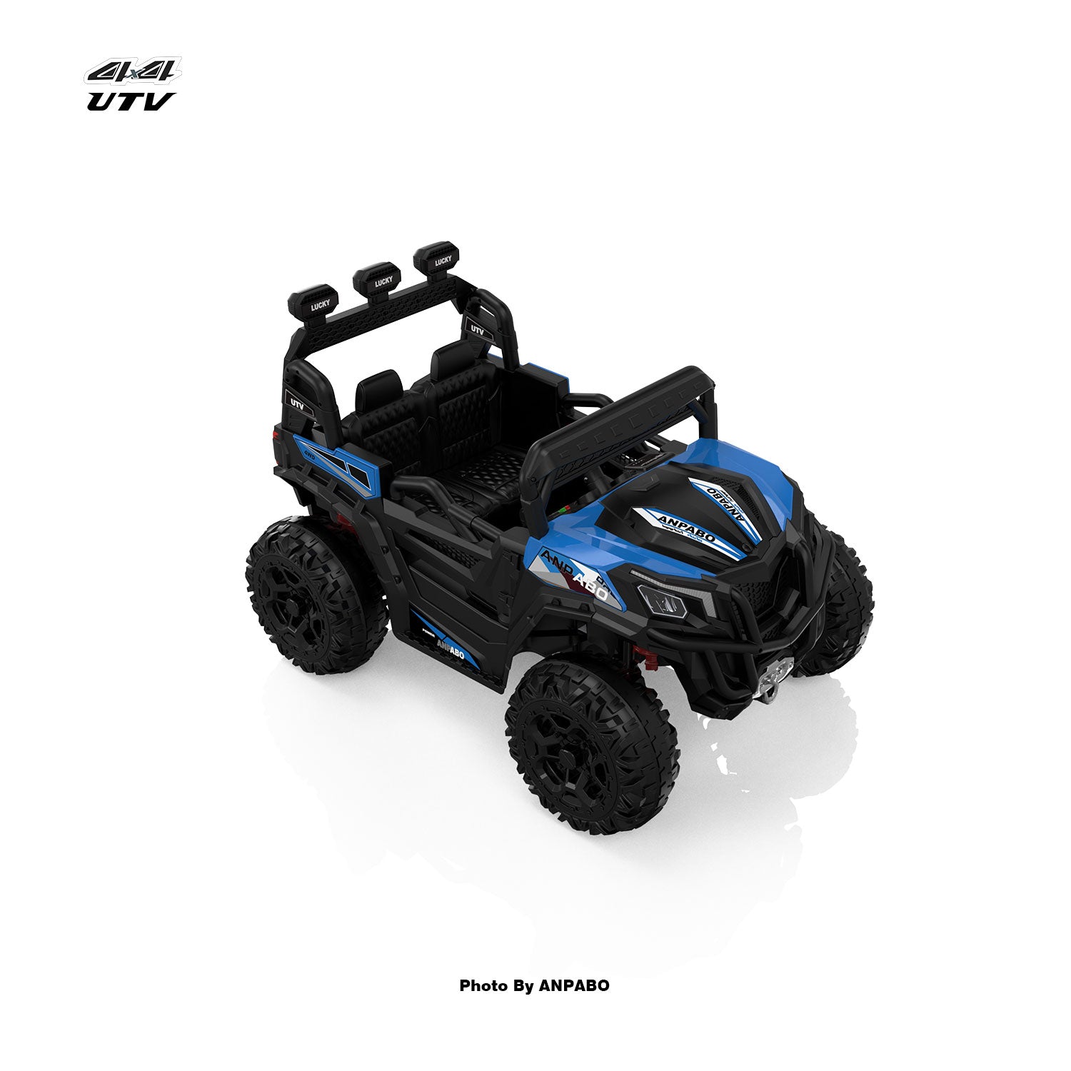 24V APBODirect Terrain Ride-On Buggy with Remote-Max-R 24V 4WD UTV -blue