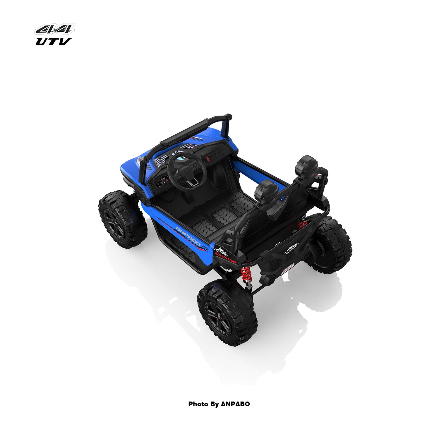24V APBODirect Terrain Ride-On Buggy-UTV with Remote-blue