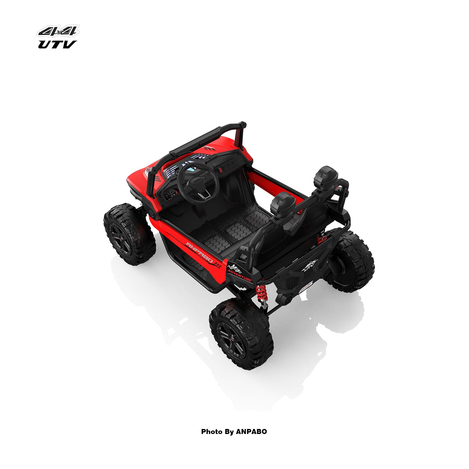 24V APBODirect Terrain Ride-On Buggy-UTV with Remote-red