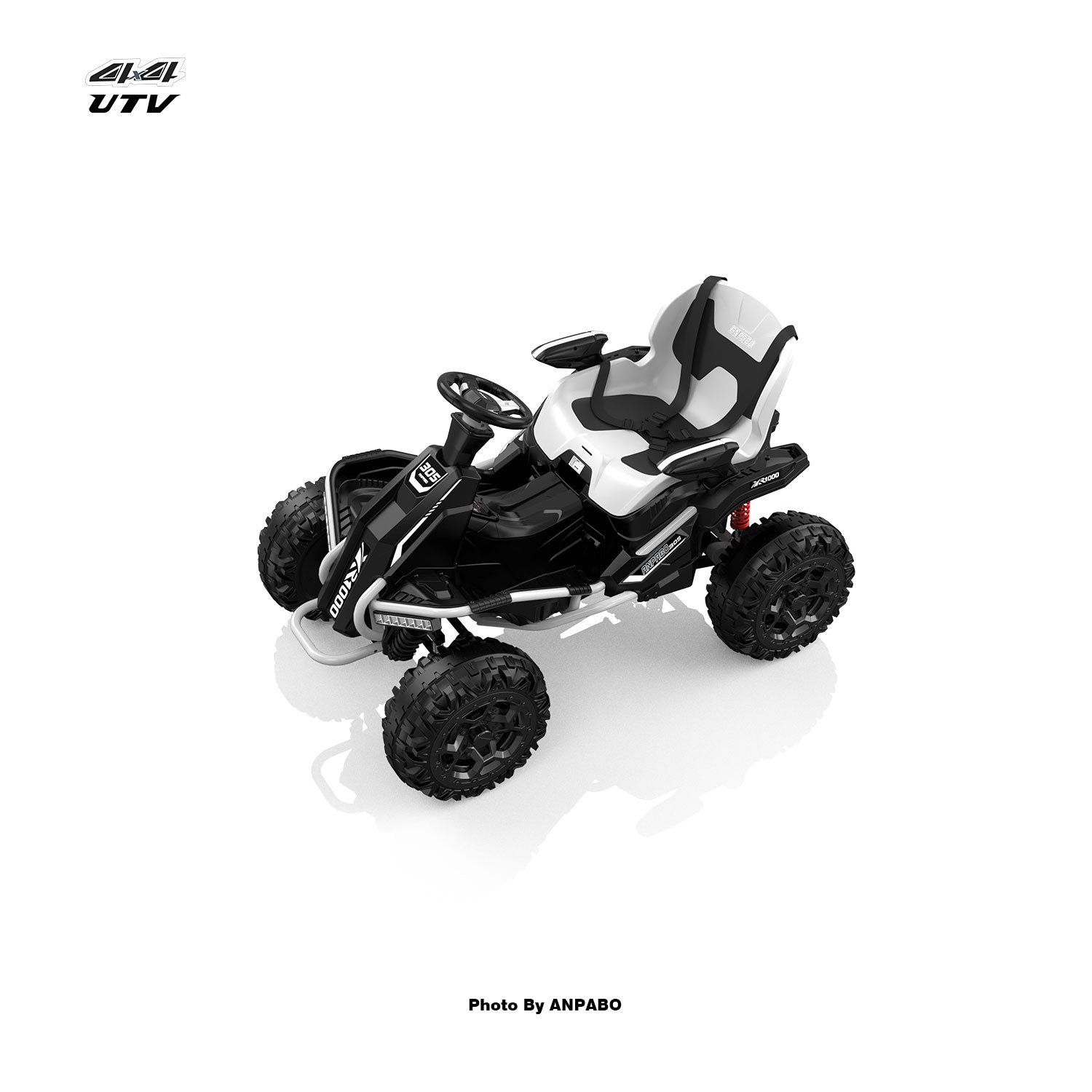 24V APBODirect Terrain Ride-On Buggy with Remote-white