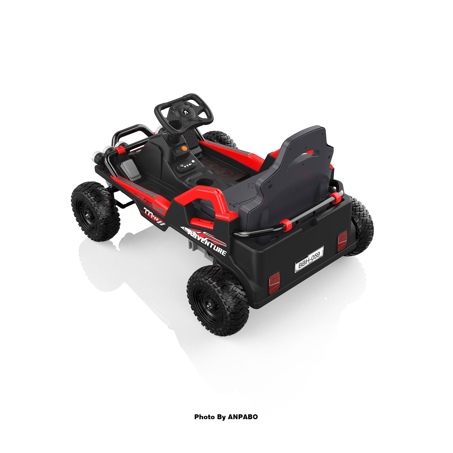 24V Off-Road Car with Throttle & Clutch Pedal for All-Terrain Fun-red