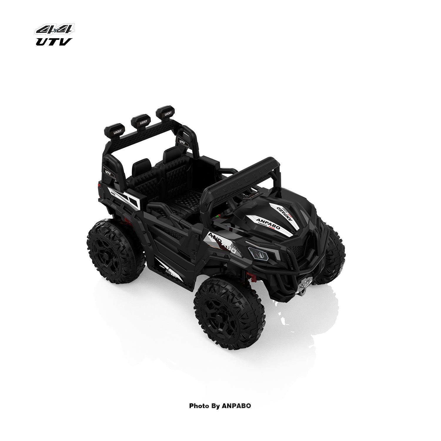 24V APBODirect Terrain Ride-On Buggy with Remote-Max-R 24V 4WD UTV -black