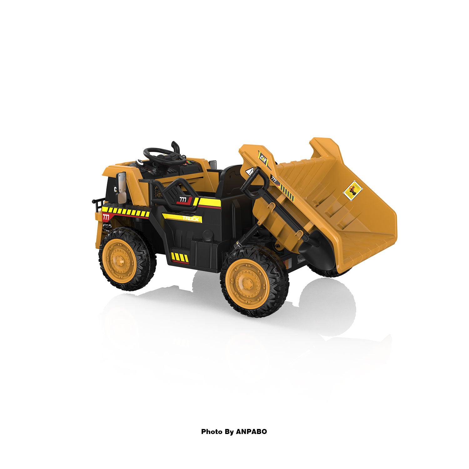 24V APBODirect Ride on Dump Truck for Kids with Remote Control-yellow