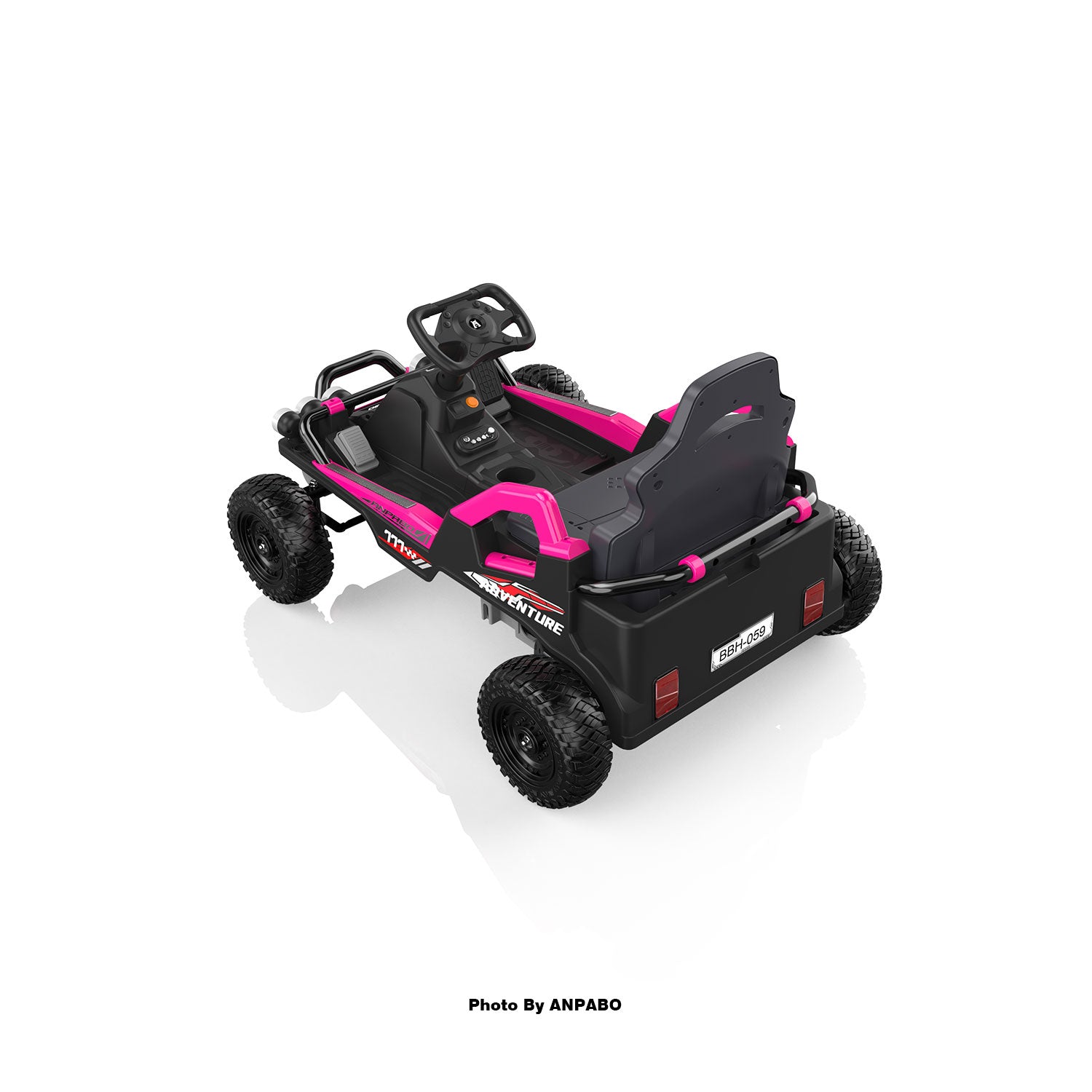 24V Off-Road Car with Throttle & Clutch Pedal for All-Terrain Fun-rose red