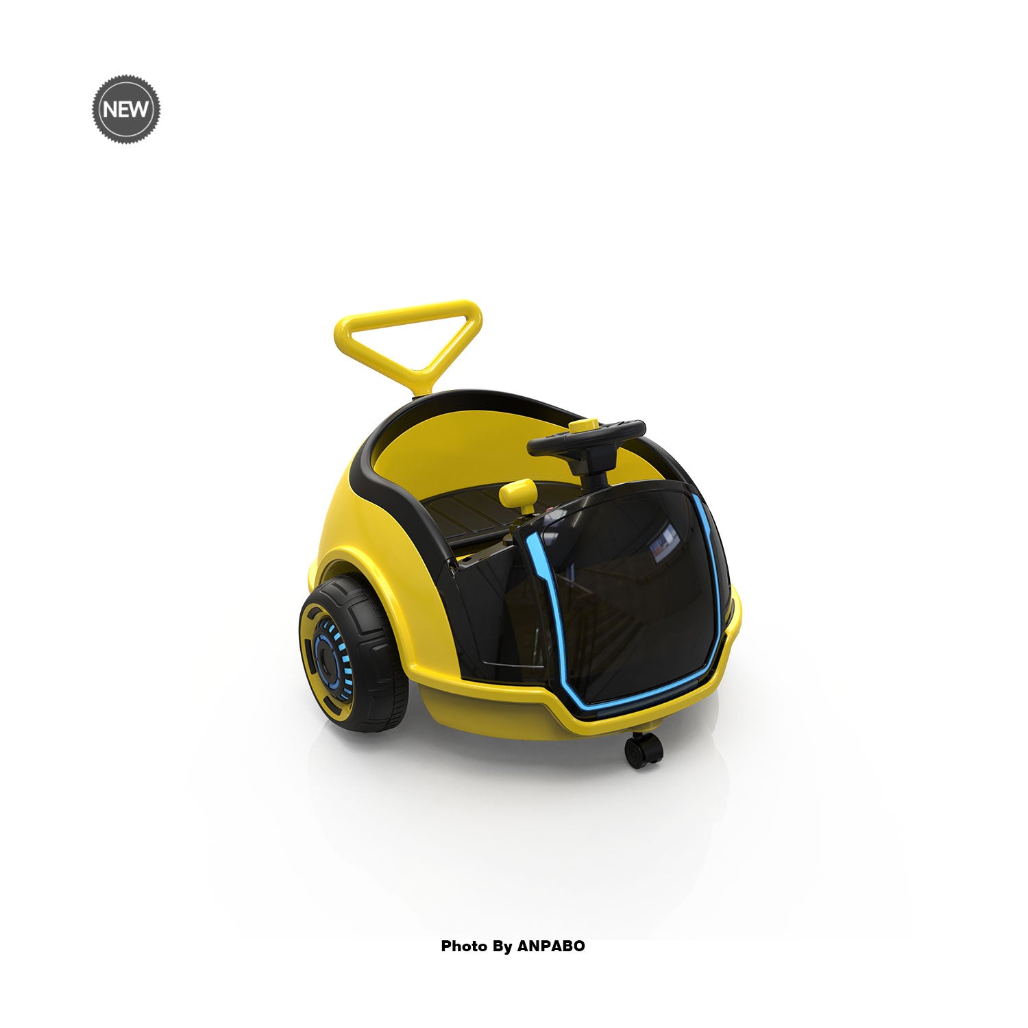 12V 3-In-1 Ride On Car Designed to Grow With Your Child-yellow