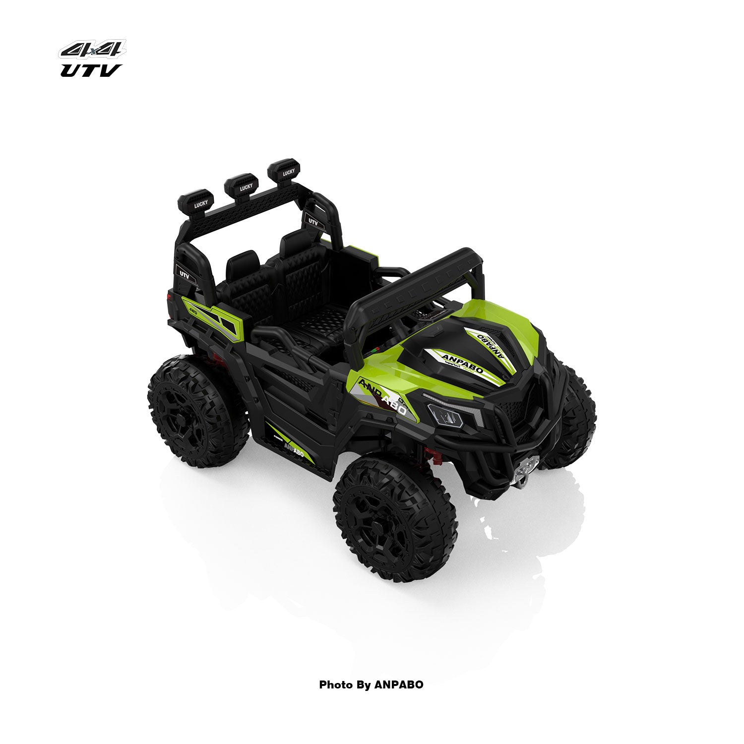 24V APBODirect Terrain Ride-On Buggy with Remote-Max-R 24V 4WD UTV -green