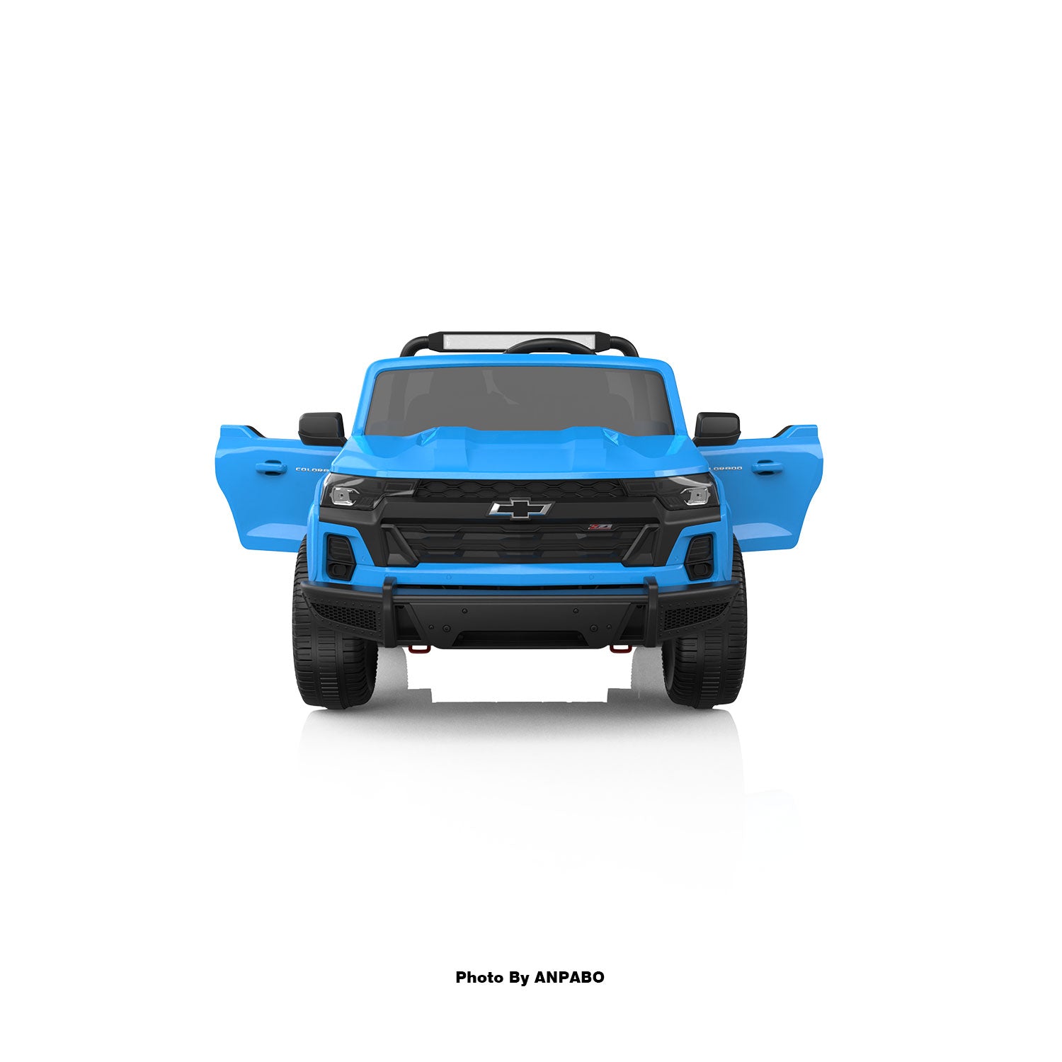 24V Licensed Chevrolet Colorado 2-Seater Kids Ride On Truck-blue
