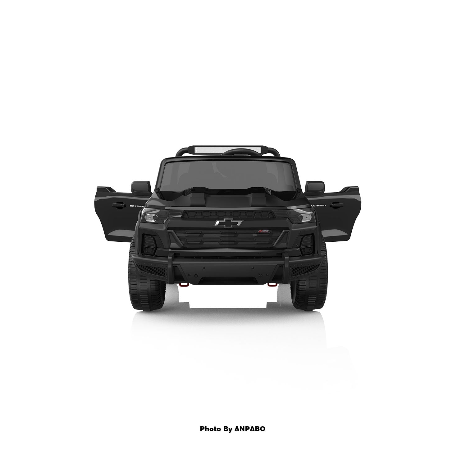 24V Licensed Chevrolet Colorado 2-Seater Kids Ride On Truck-black